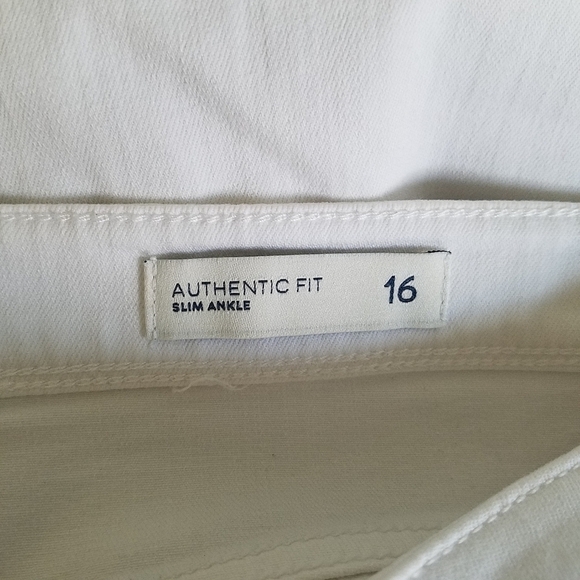 J.JILL Denim Authentic Fit Slim Ankle White Jeans Size 16 - Picture 13 of 13